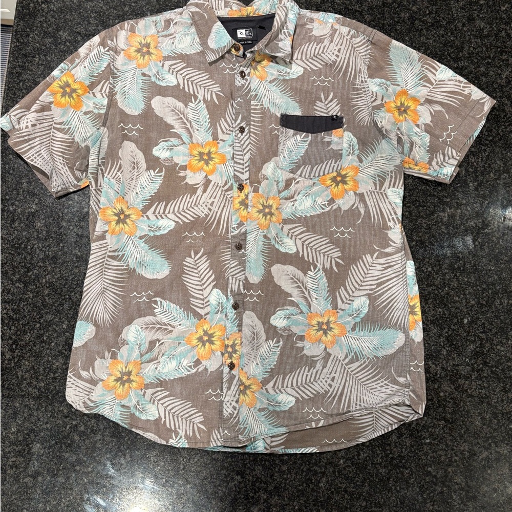 Rip Curl Floral Print Men's button up  Shirt